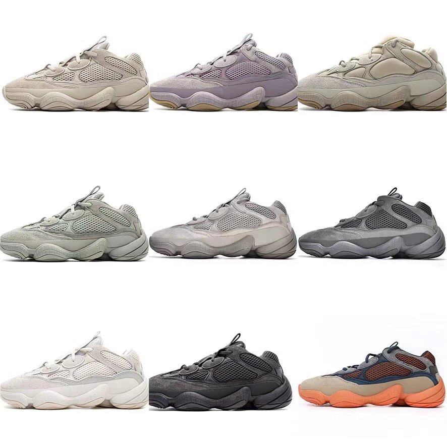 [Yeezy]Pure Coconut 500 Dad Shoes Couple Yeezy500 Running Casual Sports Shoes (90)