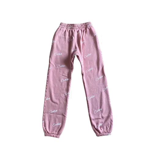 corteiz sweatpants pink-red-orange